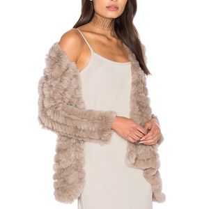 Heartloom Tilda Dyed Rex Rabbit Fur Jacket in Fawn